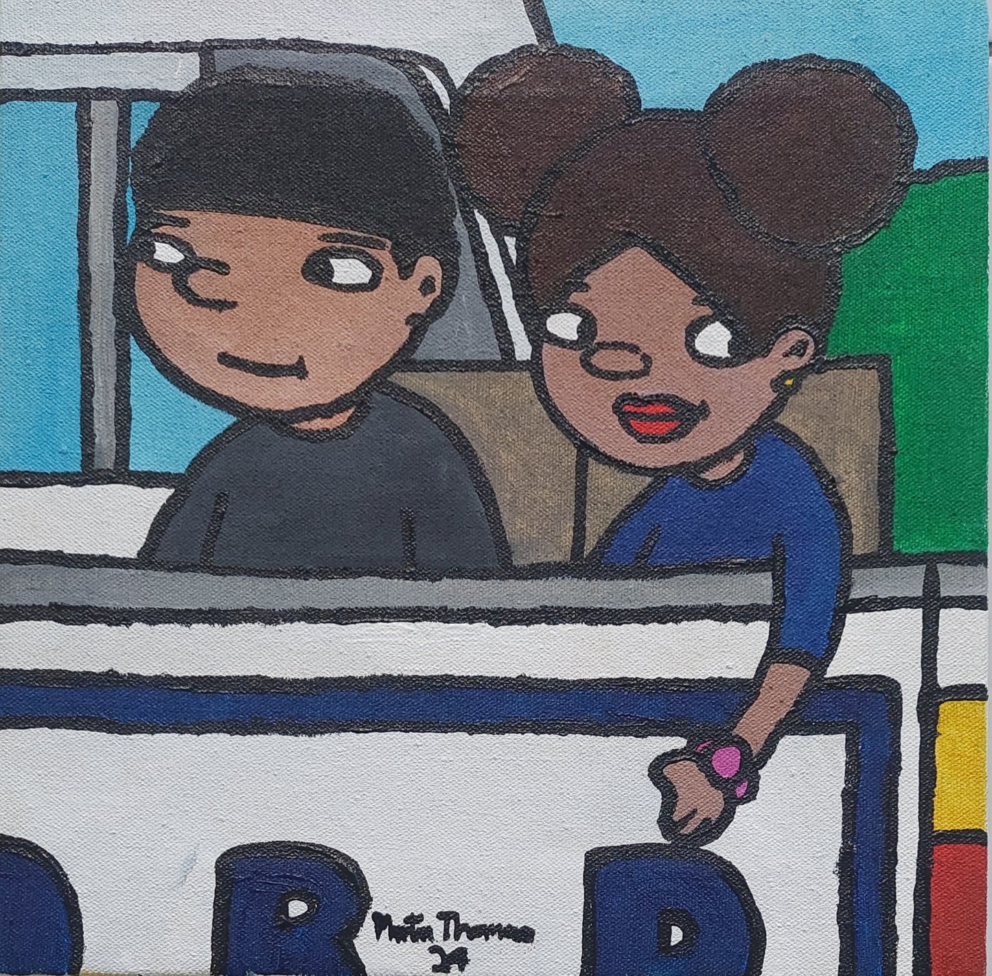 Truck ride 30 x 30cm